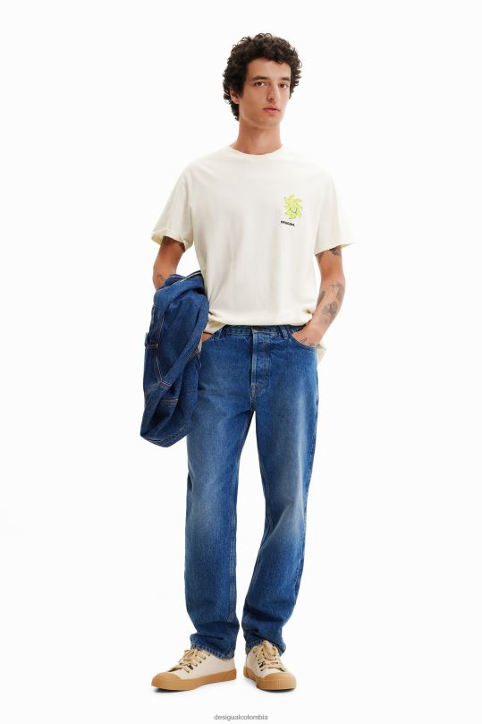 Desigual Colombia - ropa 4802L1520 hombres Desigual camiseta de manga corta con diseño de sol