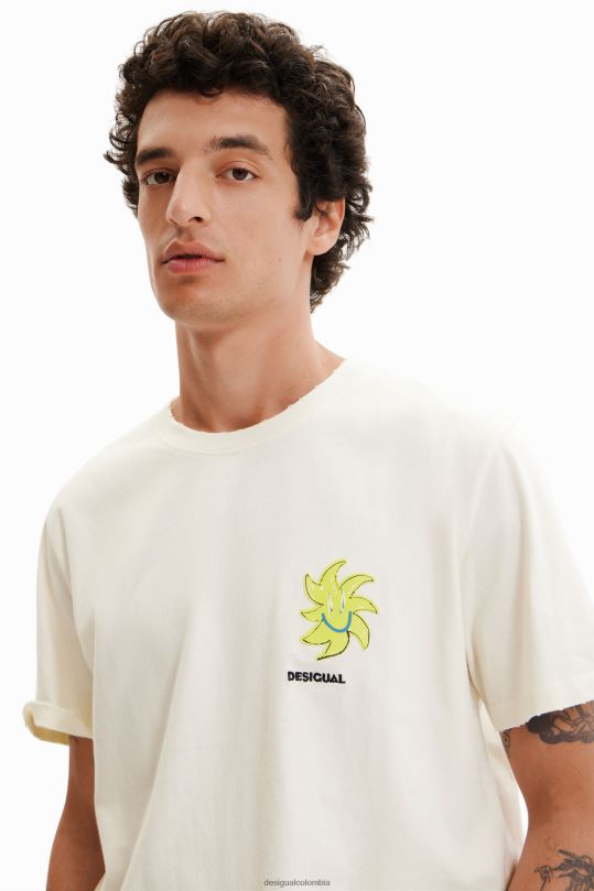 Desigual Colombia - ropa 4802L1520 hombres Desigual camiseta de manga corta con diseño de sol