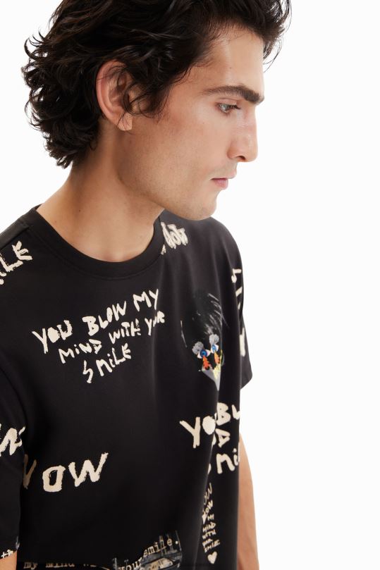 Desigual Colombia bolsos - ropa 4802L1521 hombres Desigual camiseta de manga corta con texto