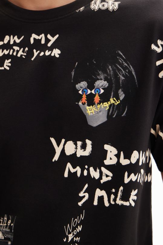 Desigual Colombia bolsos - ropa 4802L1521 hombres Desigual camiseta de manga corta con texto