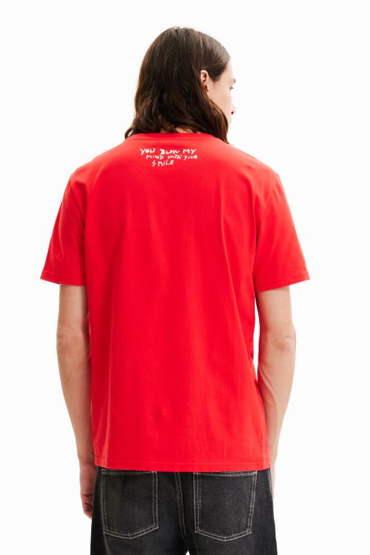 blusas Desigual bogota - ropa 4802L1527 hombres Desigual camiseta de manga corta con diseño de pájaro