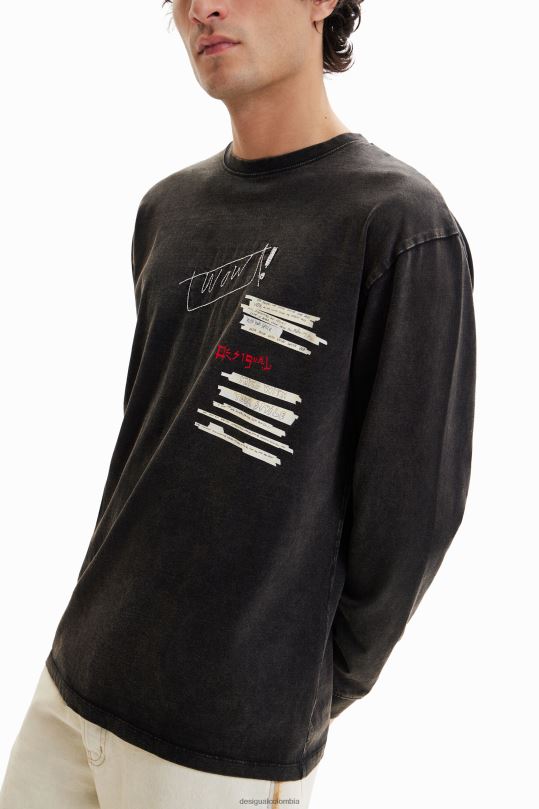 ropa 4802L1542 hombres Desigual camiseta oversize de manga larga - Desigual sale damen