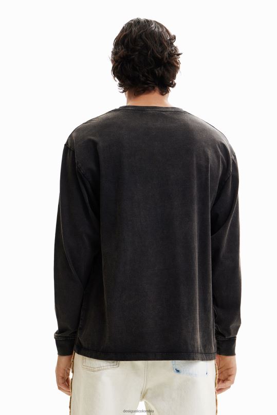 ropa 4802L1542 hombres Desigual camiseta oversize de manga larga - Desigual sale damen