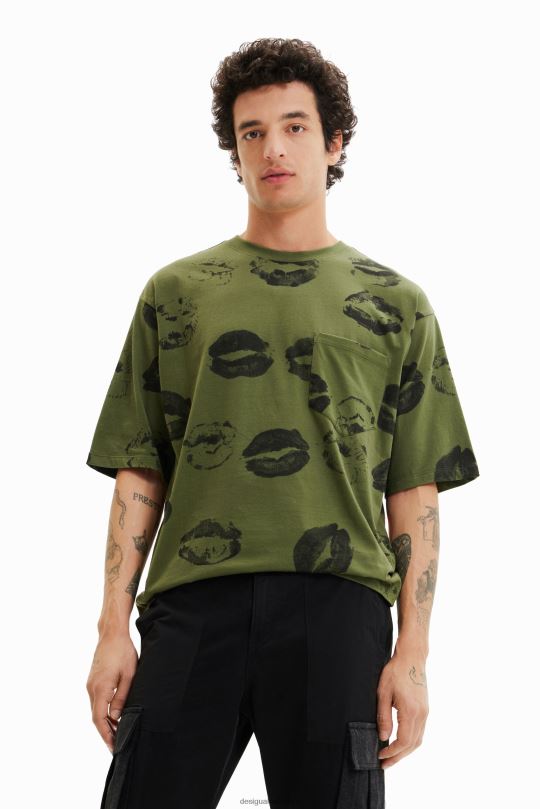 ropa 4802L1546 hombres Desigual camiseta de labios - Desigual Colombia Medellín