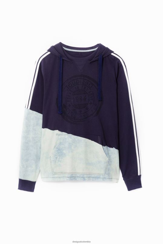 blusas Desigual bogota - ropa 4802L1563 hombres Desigual capucha de camiseta híbrida