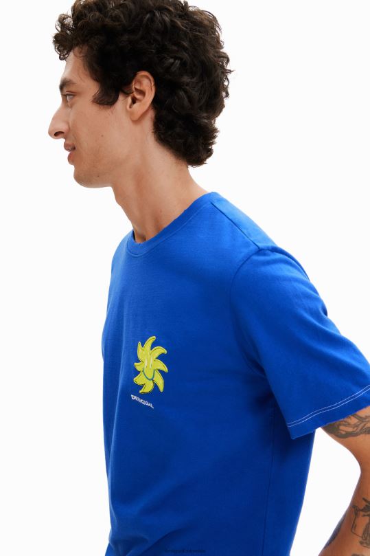 ropa 4802L1573 hombres Desigual camiseta de manga corta con diseño de sol - Desigual shop