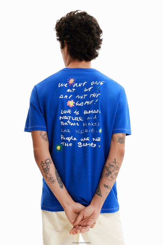 ropa 4802L1573 hombres Desigual camiseta de manga corta con diseño de sol - Desigual shop