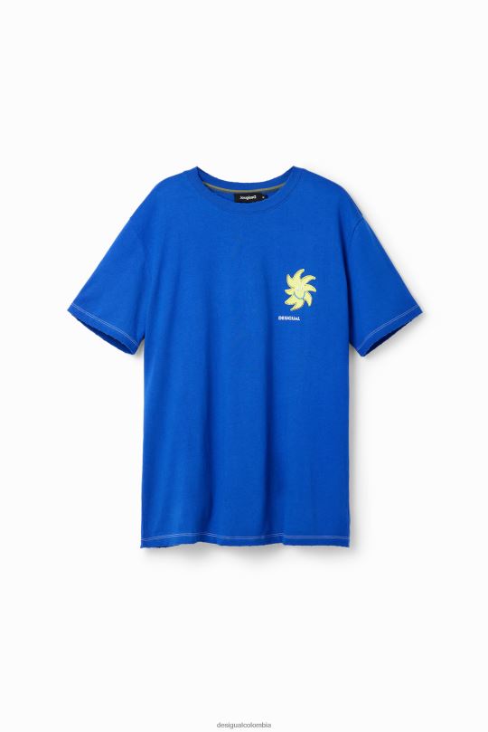 ropa 4802L1573 hombres Desigual camiseta de manga corta con diseño de sol - Desigual shop