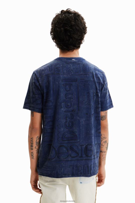 Desigual Colombia pagina oficial - ropa 4802L1574 hombres Desigual camiseta con logo en tejido lavado