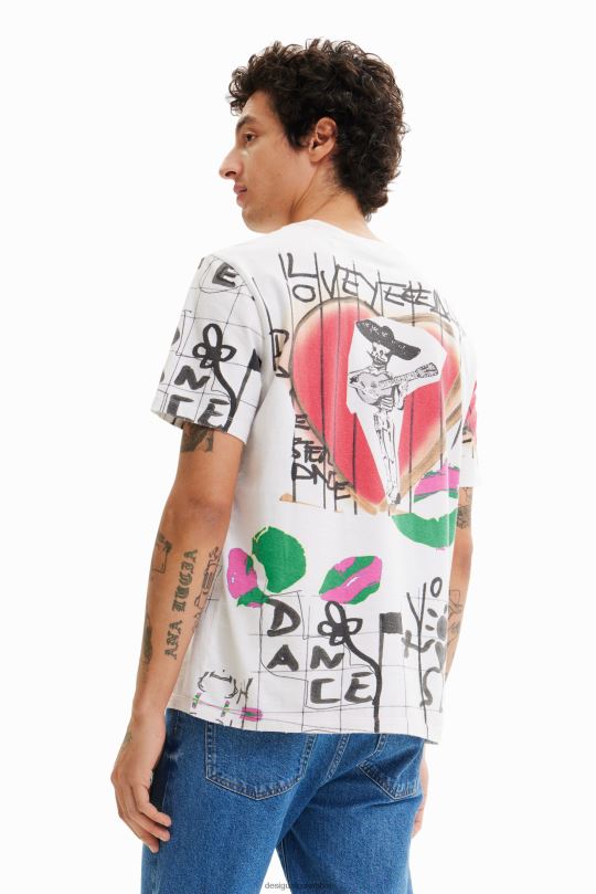 Desigual Colombia - ropa 4802L1576 hombres Desigual camiseta con ilustración