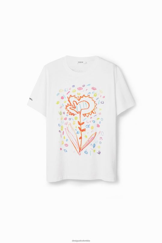 Desigual Colombia bolsos - ropa 4802L1591 hombres Desigual camiseta holgada con flores artísticas