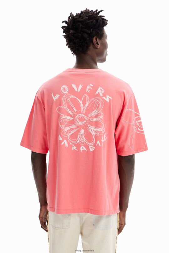 blusas Desigual bogota - ropa 4802L1594 hombres Desigual camiseta holgada con lavado ácido