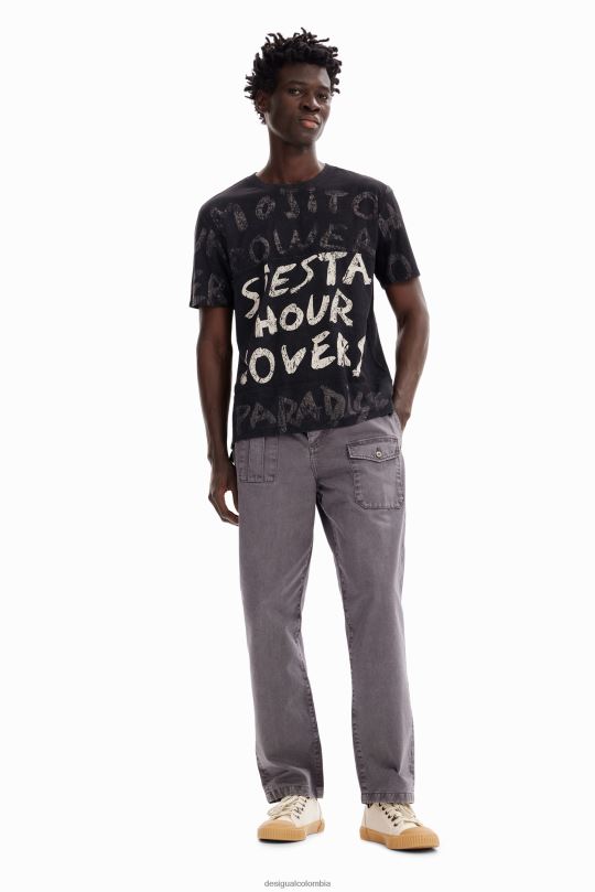 ropa 4802L1652 hombres Desigual camiseta de manga corta con mojitos - Desigual Colombia rebajas