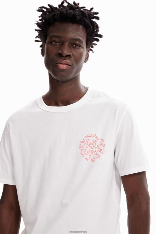 ropa 4802L1655 hombres Desigual camiseta de manga corta paraíso - Desigual sale damen