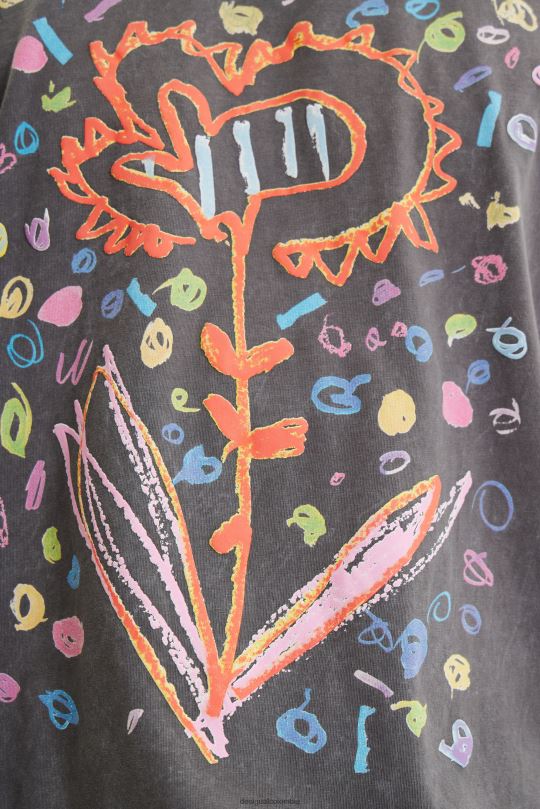 ropa 4802L1656 hombres Desigual camiseta oversize con flores - Desigual sales online