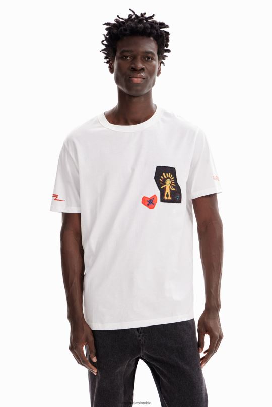 ropa 4802L1660 hombres Desigual camiseta con parches de esfinge - Desigual Colombia Medellín