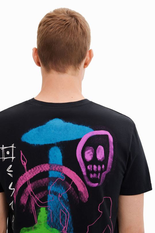 Desigual zapatos Colombia - ropa 4802L1675 hombres Desigual camiseta manga corta dinosaurio