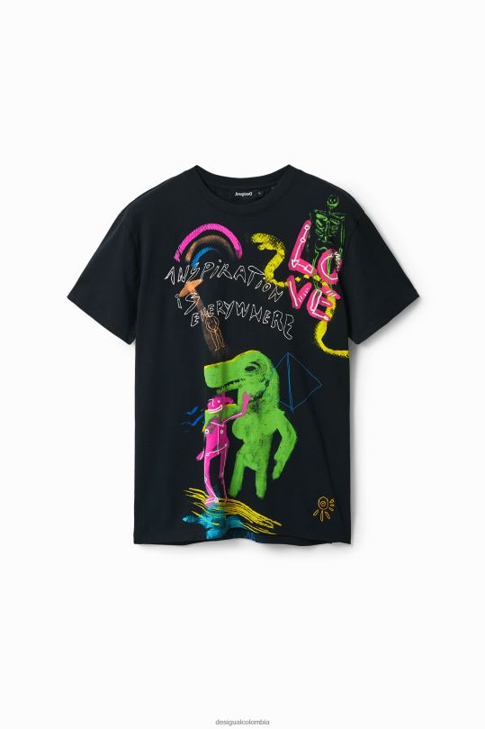 Desigual zapatos Colombia - ropa 4802L1675 hombres Desigual camiseta manga corta dinosaurio