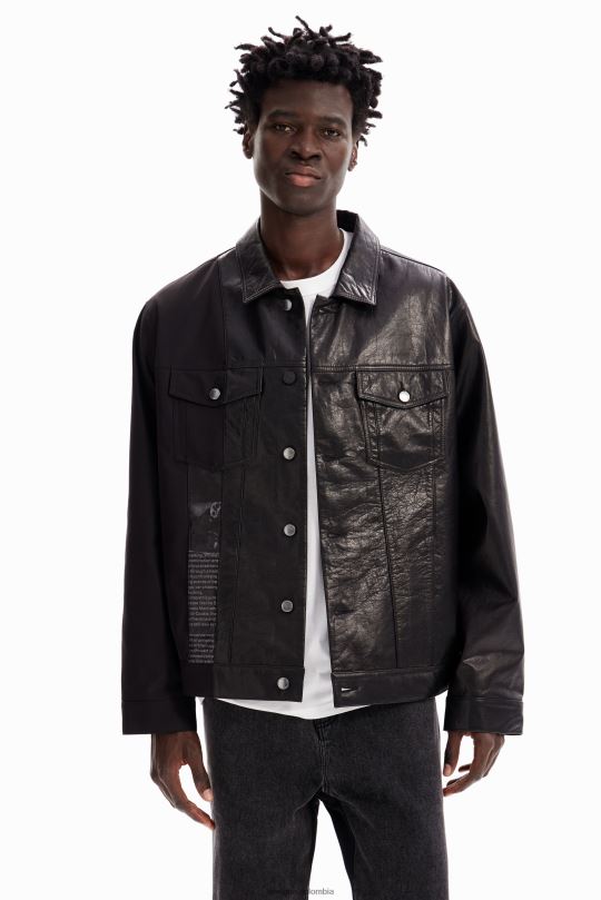 blusas Desigual bogota - ropa 4802L1587 hombres Desigual chaqueta de camionero de cuero