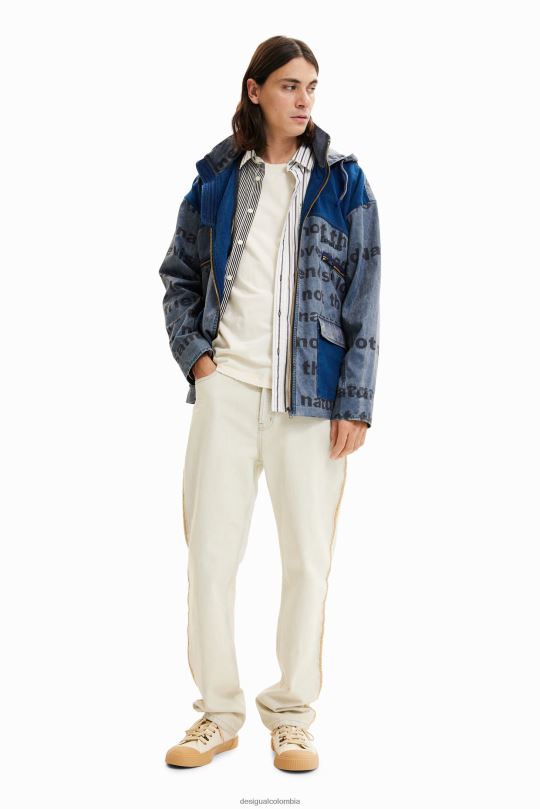 ropa 4802L1590 hombres Desigual chaqueta vaquera híbrida - Desigual Colombia rebajas