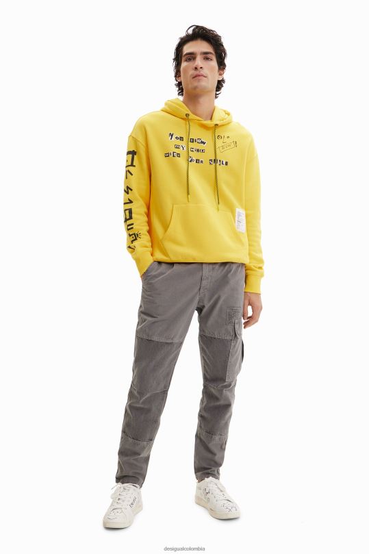 Desigual Colombia bolsos - ropa 4802L1530 hombres Desigual mensaje sudadera con capucha