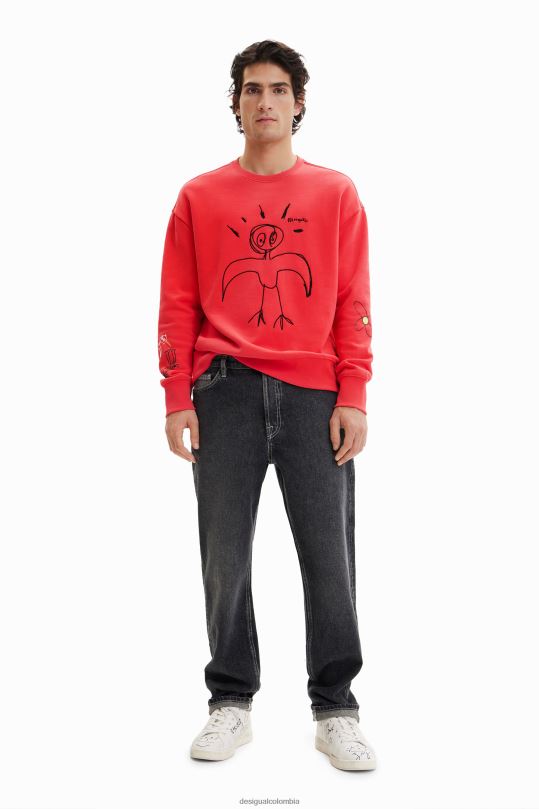 blusas Desigual bogota - ropa 4802L1536 hombres Desigual sudadera con bordado de pájaros