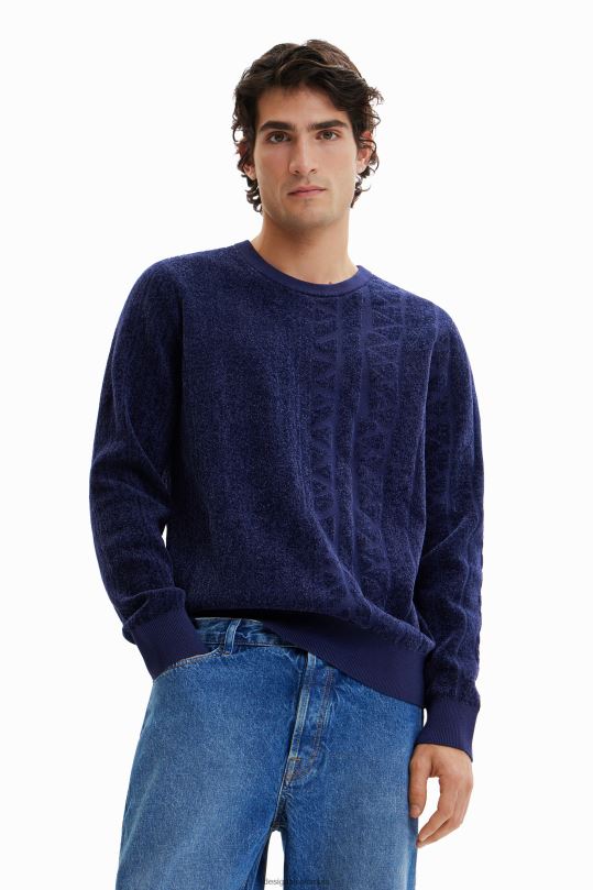 ropa 4802L1537 hombres Desigual jersey con motivo jacquard - Desigual Colombia rebajas