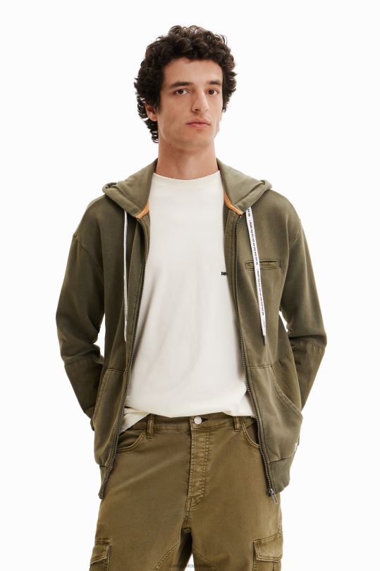 ropa 4802L1556 hombres Desigual sudadera con capucha y cremallera - Desigual shop