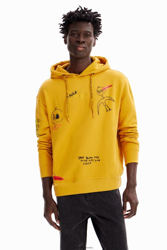blusas Desigual bogota - ropa 4802L1586 hombres Desigual sudadera con capucha de pájaro