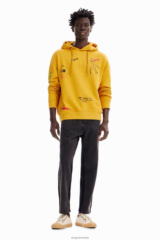 blusas Desigual bogota - ropa 4802L1586 hombres Desigual sudadera con capucha de pájaro