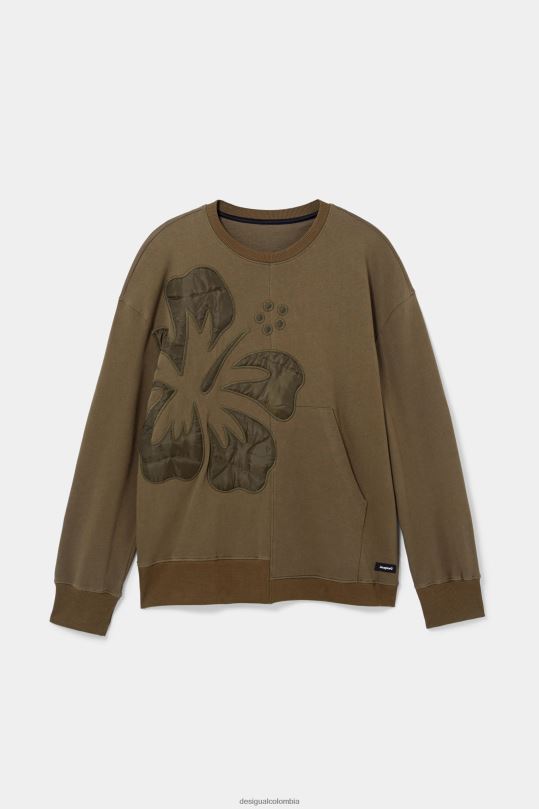 ropa 4802L1596 hombres Desigual sudadera oversize con dobladillo asimétrico - Desigual Colombia rebajas
