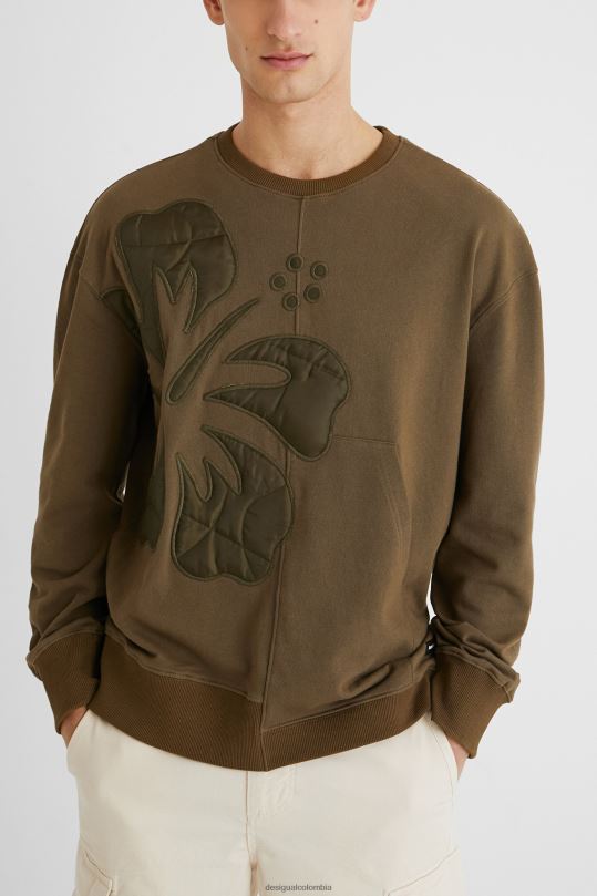 ropa 4802L1596 hombres Desigual sudadera oversize con dobladillo asimétrico - Desigual Colombia rebajas