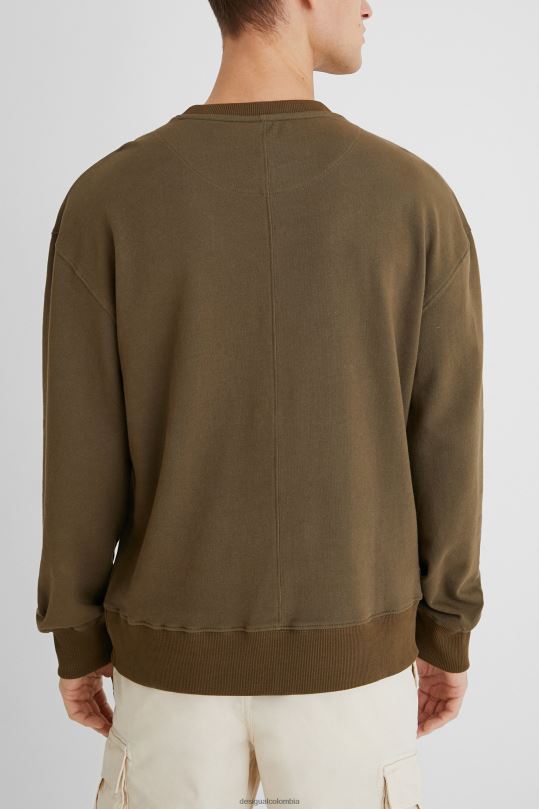 ropa 4802L1596 hombres Desigual sudadera oversize con dobladillo asimétrico - Desigual Colombia rebajas