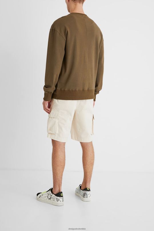 ropa 4802L1596 hombres Desigual sudadera oversize con dobladillo asimétrico - Desigual Colombia rebajas