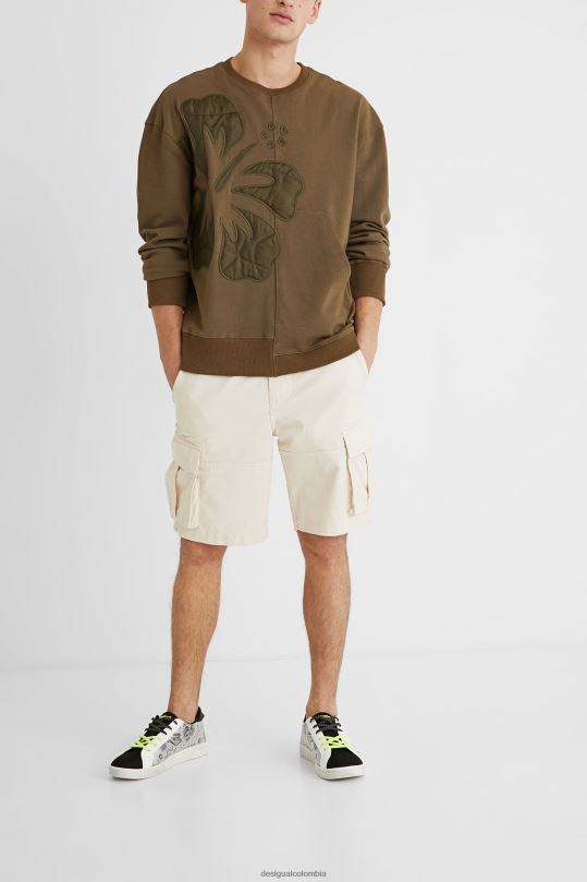 ropa 4802L1596 hombres Desigual sudadera oversize con dobladillo asimétrico - Desigual Colombia rebajas