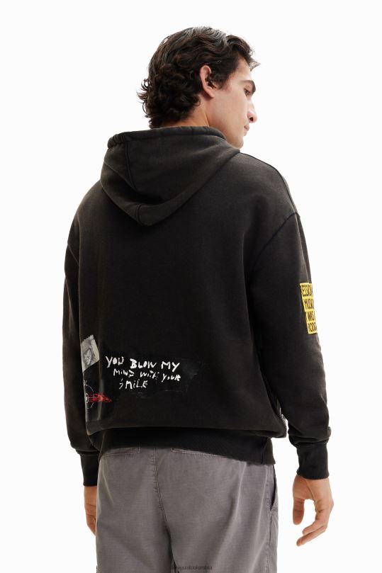 blusas Desigual bogota - ropa 4802L1649 hombres Desigual sudadera con capucha de pájaro