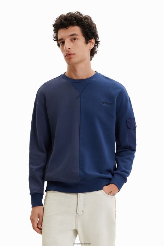 ropa 4802L1665 hombres Desigual sudadera mitad y mitad - Desigual sales online