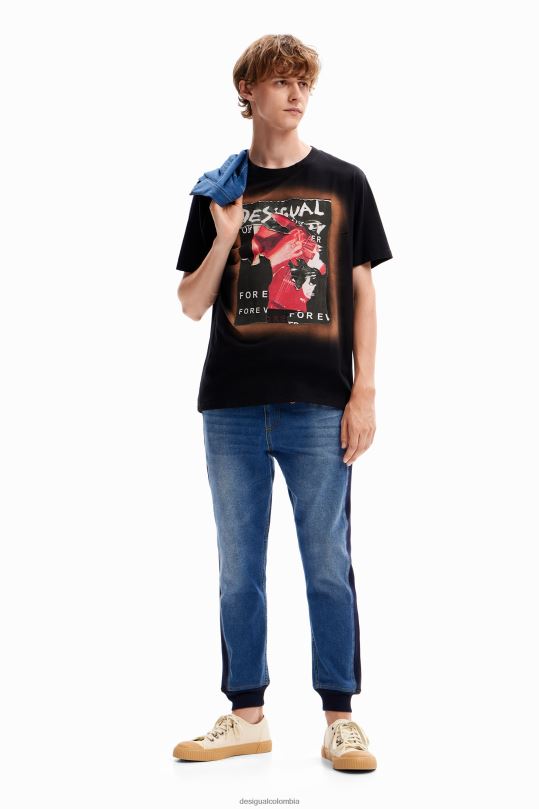 blusas Desigual bogota - ropa 4802L1518 hombres Desigual pantalones joggers de mezclilla híbrida