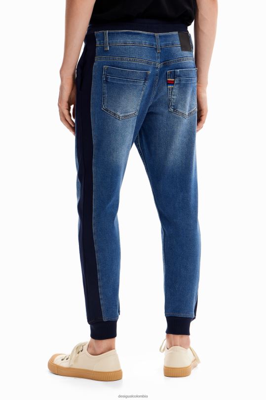 blusas Desigual bogota - ropa 4802L1518 hombres Desigual pantalones joggers de mezclilla híbrida