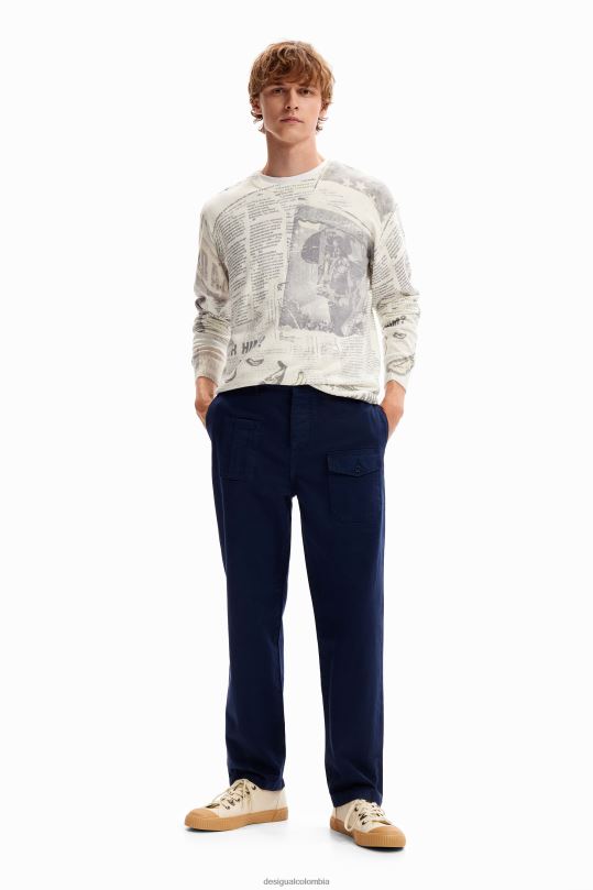 ropa 4802L1600 hombres Desigual pantalones cargo rectos - Desigual sale damen
