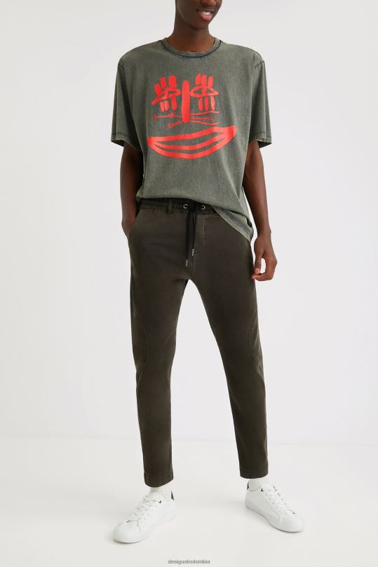 ropa 4802L1607 hombres Desigual corredores de chocolate - Desigual sales online