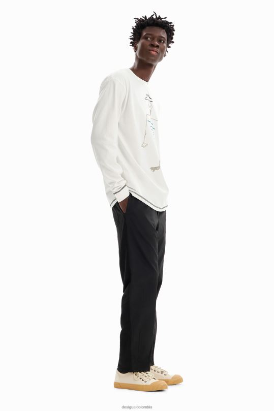 Desigual Colombia pagina oficial - ropa 4802L1661 hombres Desigual pantalones híbridos con pinzas