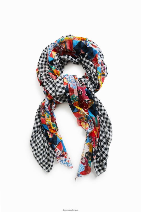 blusas Desigual bogota - accesorio 4802L1410 mujer Desigual pareo con volantes y patchwork de johnson hartig