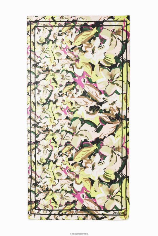 accesorio 4802L1411 mujer Desigual fular floral rectangular - Desigual Colombia rebajas