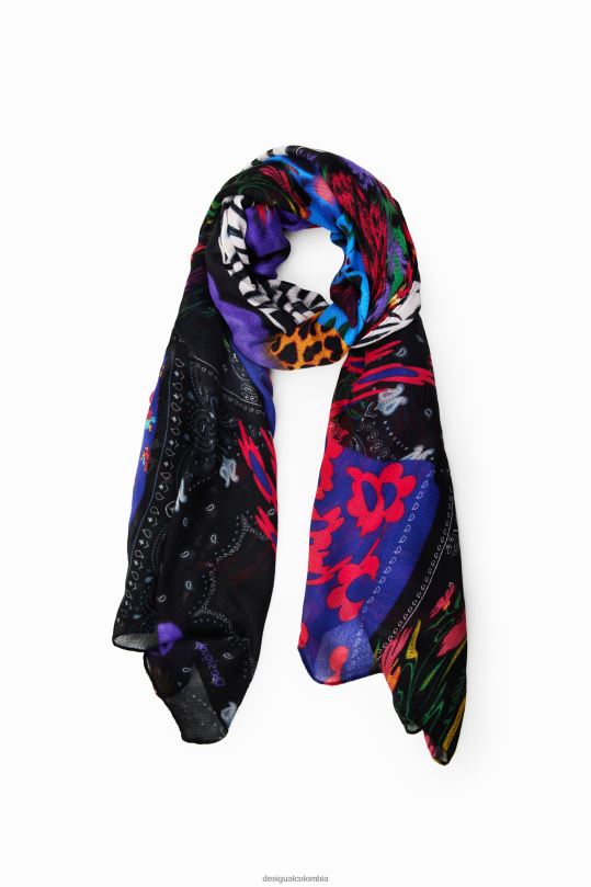 accesorio 4802L1413 mujer Desigual fular con parche rectangular - Desigual sales online