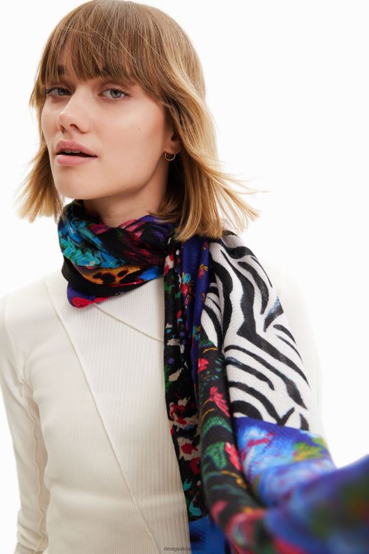 accesorio 4802L1413 mujer Desigual fular con parche rectangular - Desigual sales online