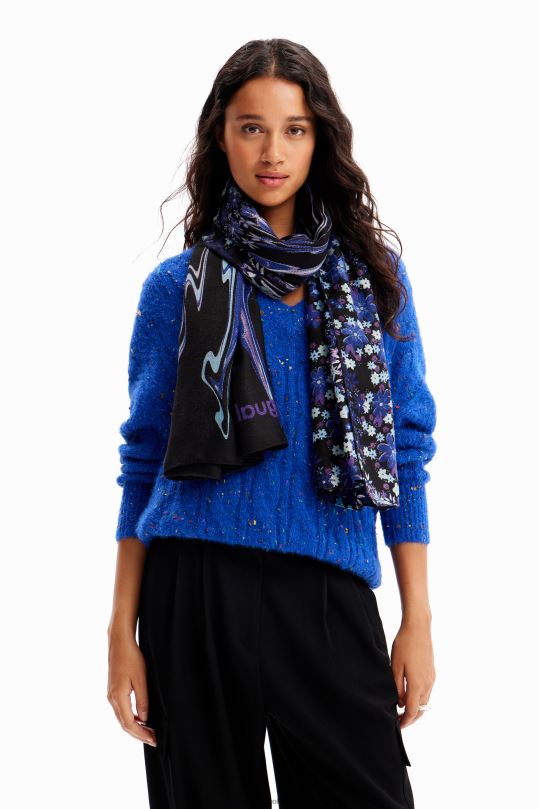 Desigual Colombia pagina oficial - accesorio 4802L1419 mujer Desigual fular rectangular con motivos florales