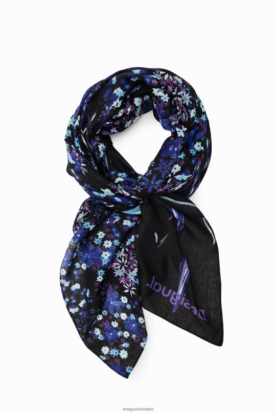 Desigual Colombia pagina oficial - accesorio 4802L1419 mujer Desigual fular rectangular con motivos florales