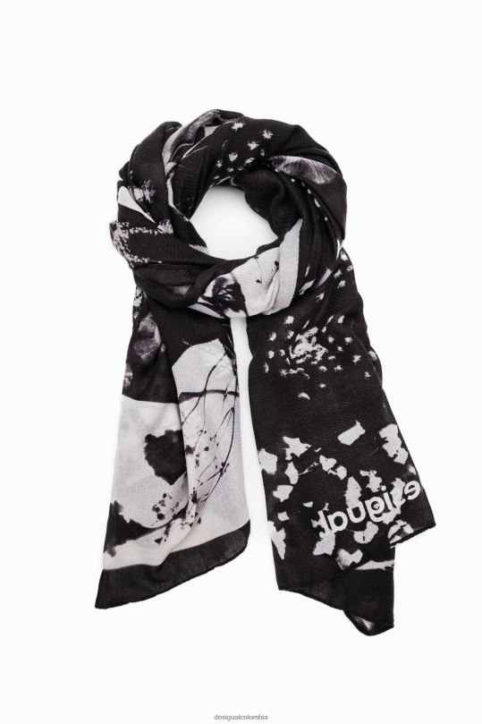 Desigual zapatos Colombia - accesorio 4802L1428 mujer Desigual fular fotográfico rectangular