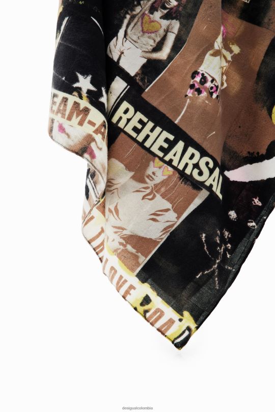 accesorio 4802L1437 mujer Desigual fular rectangular artístico - Desigual sales online